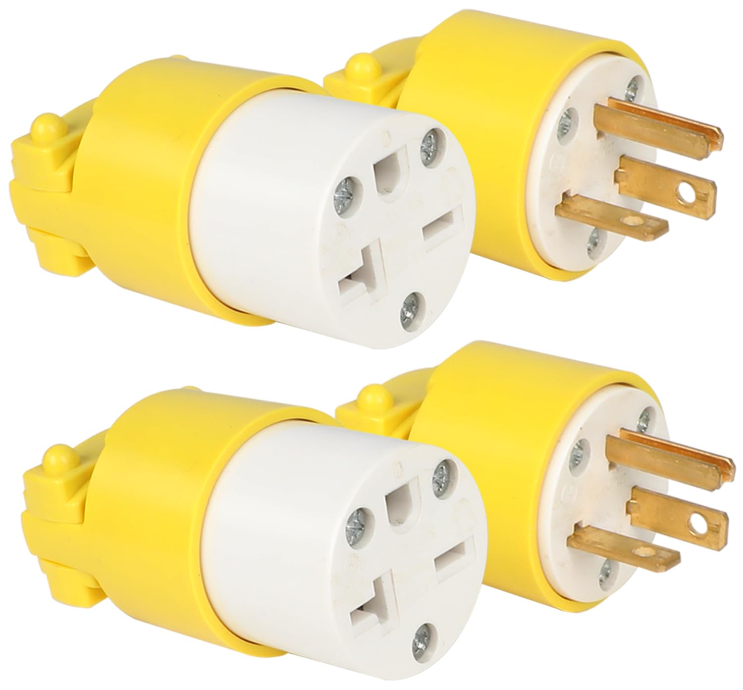 MaxWorks 50541 4 pc. Yellow Replacement Plug and Socket Set NEMA 6